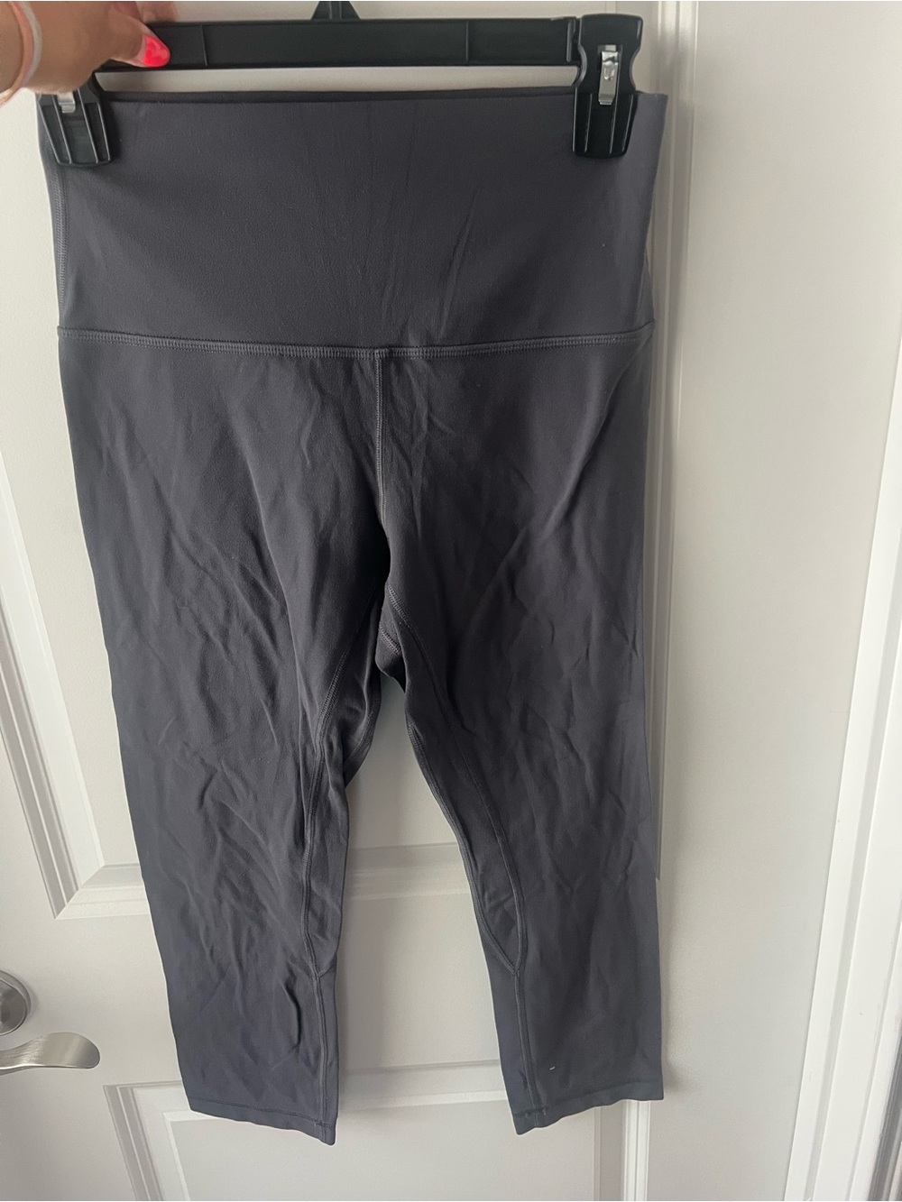 Lululemon High-Waist Charcoal Gray Cropped Leggings
